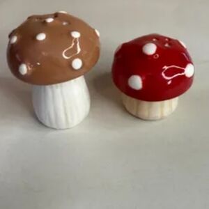 Whimsical Mushroom Salt and Pepper Shaker Set